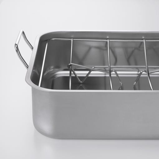 BAKTIDER, roasting tin with grill rack, 40x32 cm, 706.296.48