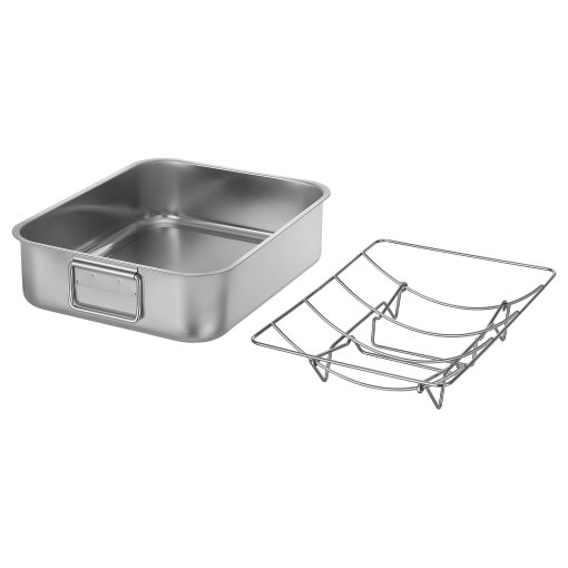 BAKTIDER, roasting tin with grill rack, 40x32 cm, 706.296.48