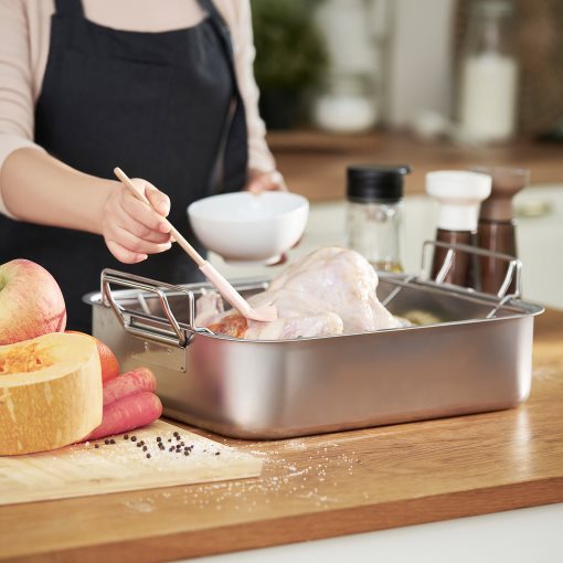 BAKTIDER, roasting tin with grill rack, 40x32 cm, 706.296.48