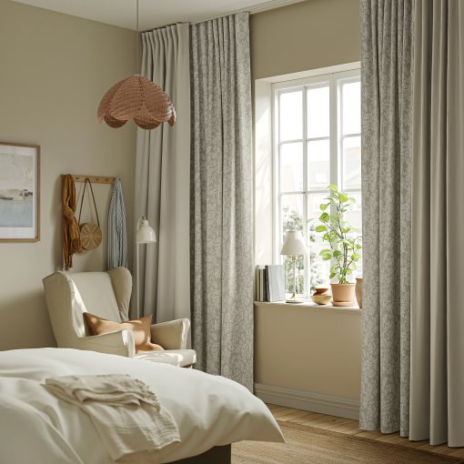 SNÖRUTA, curtains with heading tape 1 pair, 145x280 cm, 706.299.74