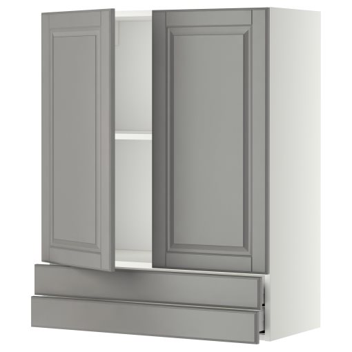 METOD/MAXIMERA, wall cabinet with 2 doors/2 drawers, 80x100 cm, 794.556.53