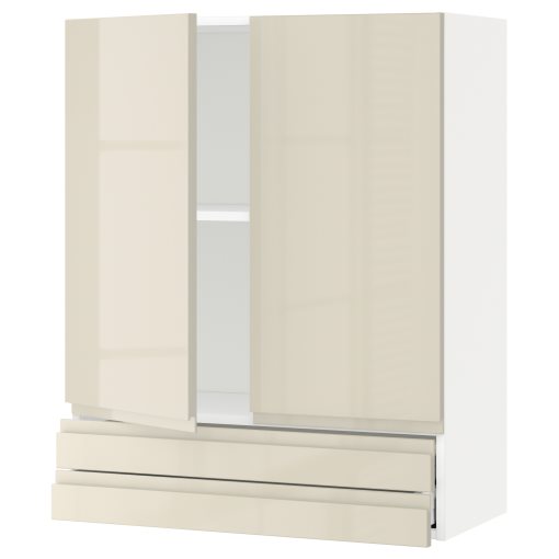METOD/MAXIMERA, wall cabinet with 2 doors/2 drawers, 80x100 cm, 794.569.16