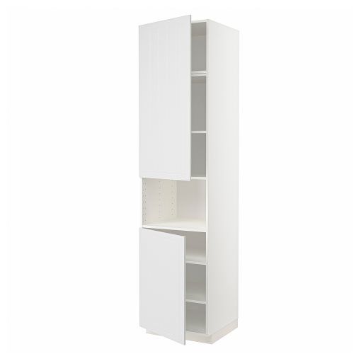 METOD, high cabinet for microwave with 2 doors/shelves, 60x60x240 cm, 794.695.89