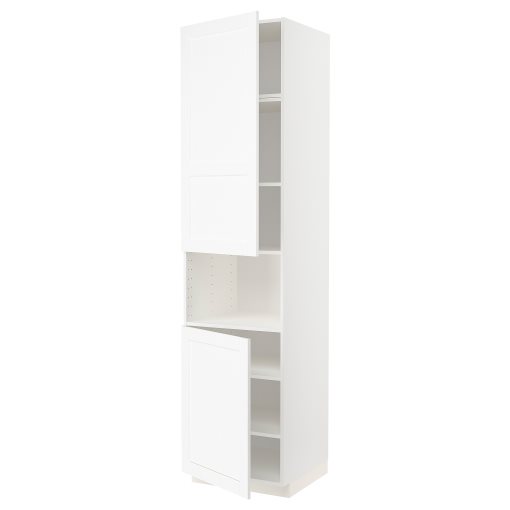 METOD, high cabinet for microwave with 2 doors/shelves, 60x60x240 cm, 794.735.48