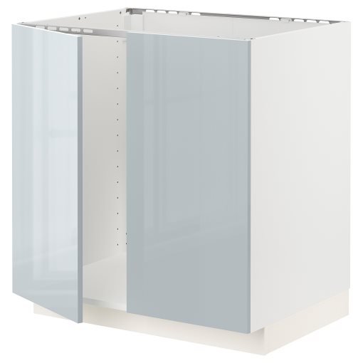 METOD, base cabinet for sink/2 doors, 80x60 cm, 794.798.09