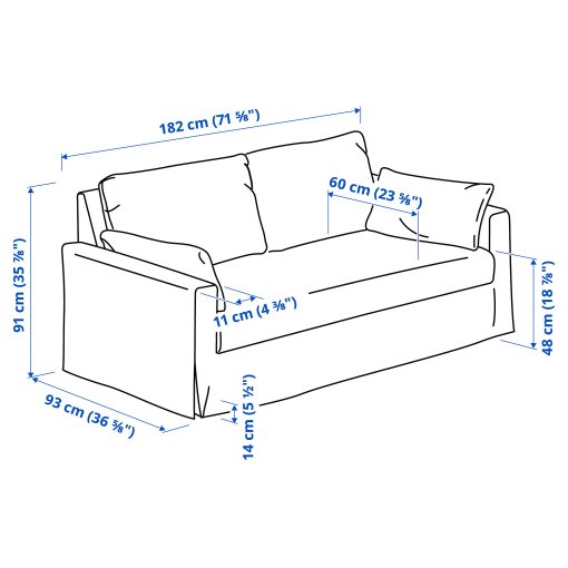 HYLTARP, διθέσιος καναπές, 794.896.10