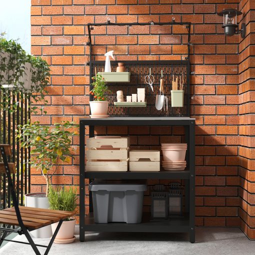 GRILLSKÄR, kitchen island with back panel/outdoor, 86x61x176 cm, 794.952.44