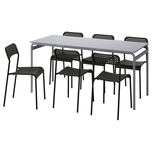 GRASALA/ADDE, table and 6 chairs, 160 cm, 794.972.62