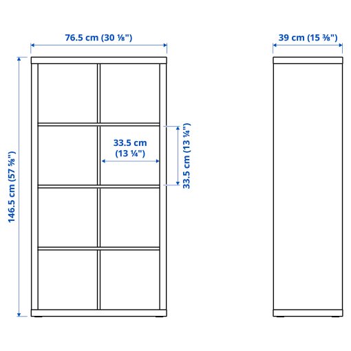 KALLAX, ραφιέρα με 2 πόρτες/ 2 ένθετα ραφιών, 147x77 cm, 795.529.08