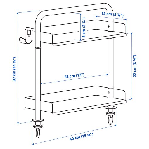 RELATERA, desk combination, 117x60 cm, 795.557.80