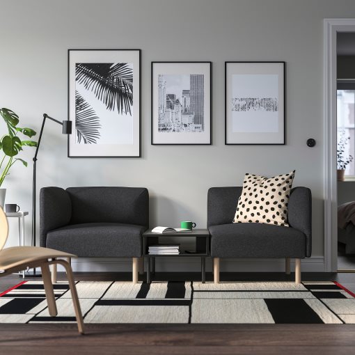 LILLEHEM, 2-seat modular sofa with side table, 795.697.44