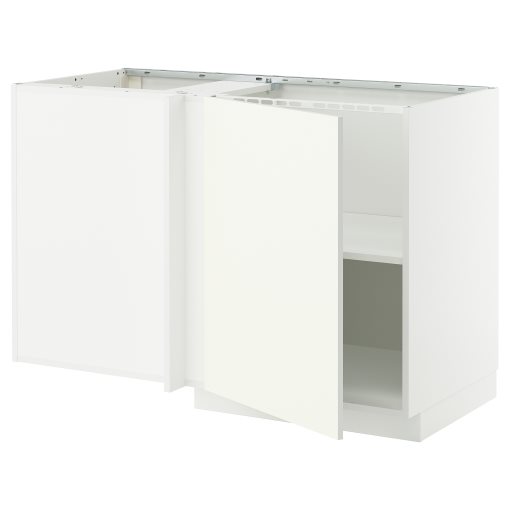 METOD, corner base cabinet with shelf, 128x68 cm, 795.850.46
