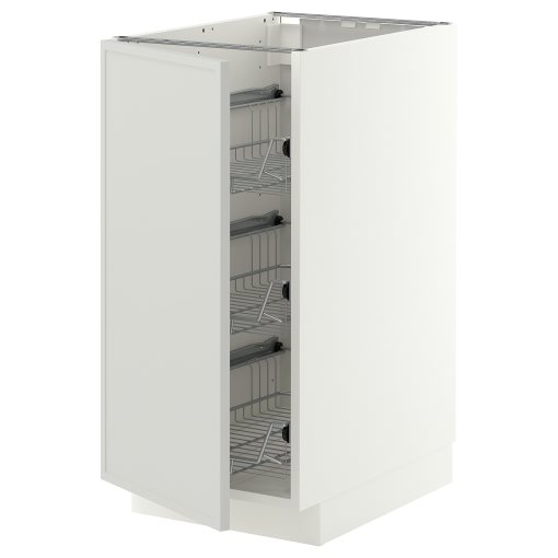 METOD, base cabinet with wire baskets, 40x60 cm, 796.064.21