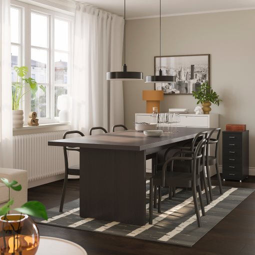 BERGSHYTT/STOCK, table and 6 chairs, 240x93 cm, 796.084.15