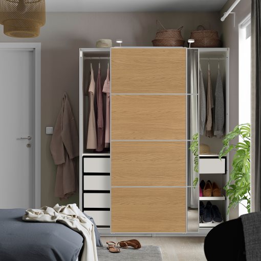 PAX, wardrobe with sliding doors, 150x66x201 cm, 796.088.54