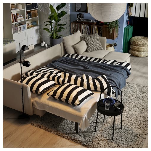 SÖDERHAMN, 4θέσιος καναπές-κρεβάτι με σεζλόνγκ με ανοιχτή άκρη, 796.213.65