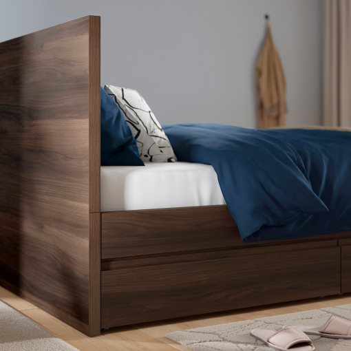 STORKLINTA, bed frame with 2 storage boxes, 160x200 cm, 796.308.69