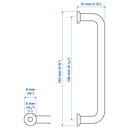 BAGGANÄS, handle, 2 pack, 803.384.13
