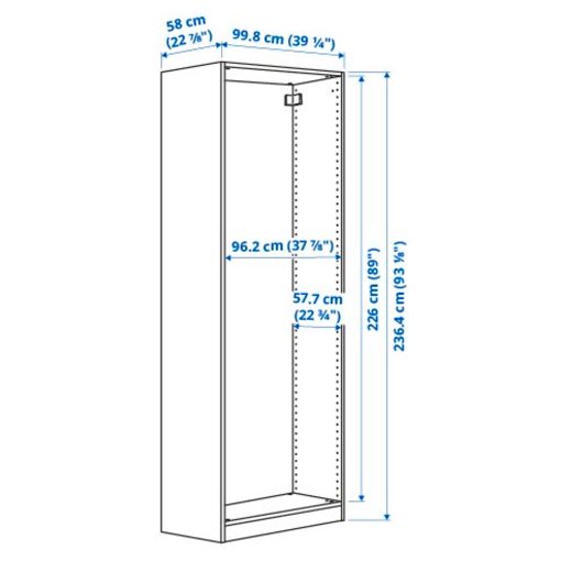 PAX, wardrobe frame, 100x58x236 cm, 804.582.07
