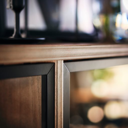 LANESUND, glass-door cabinet, 121x37x152 cm, 804.665.56