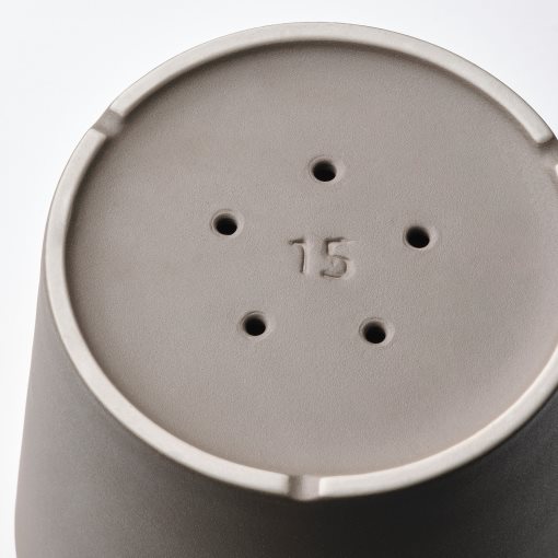 KLARBÄR, plant pot with saucer/in/outdoor, 15 cm, 805.084.29