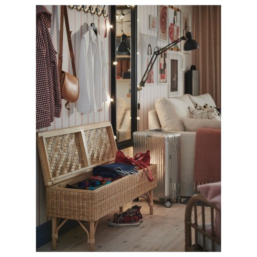 TOLKNING, παγκάκι με αποθηκευτικό χώρο/χειροποίητο, 120 cm, 805.126.57