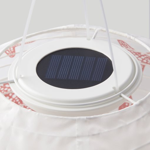 SOLVINDEN, solar-powered pendant lamp with built-in LED light source/outdoor globe, 30 cm, 805.139.49