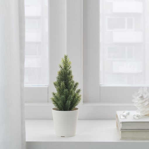 VINTERFINT, τεχνητό φυτό σε γλάστρα/εσωτερικού/εξωτερικού χώρου/Χριστουγεννιάτικο δέντρο, 6 cm, 805.240.71