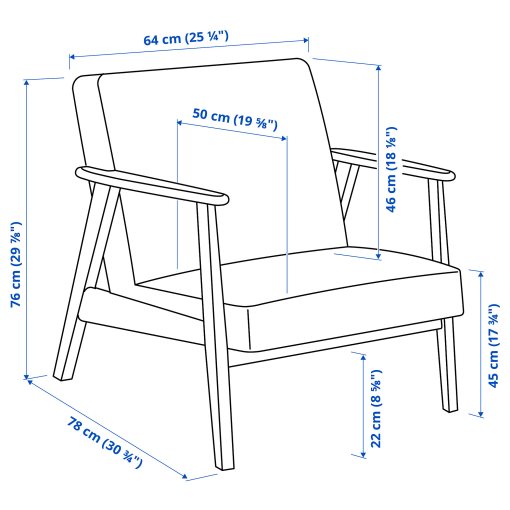 EKENÄSET, armchair, 805.334.81