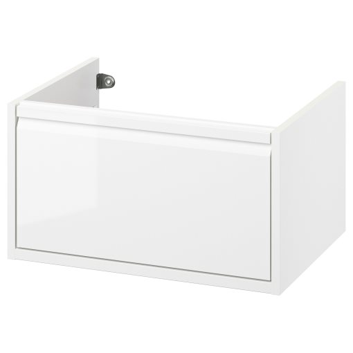 ANGSJON, βάση νιπτήρα με συρτάρι/γυαλιστερό, 60x48x33 cm, 805.350.98