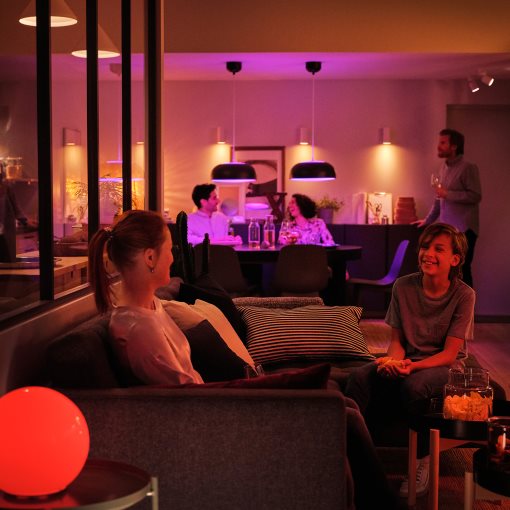 TRÅDFRI, LED bulb E14 806 lumen/wireless dimmable colour and white spectrum/globe, 805.474.64