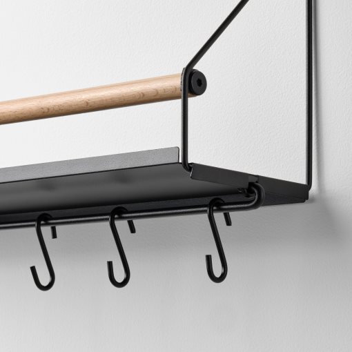 ÅKERBRUK, wall organiser with hooks, 42x12x26 cm, 805.540.77