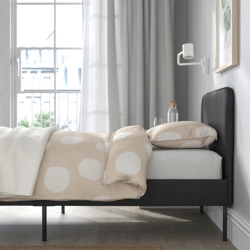 SLATTUM, upholstered bed frame, 90x200 cm, 805.712.51