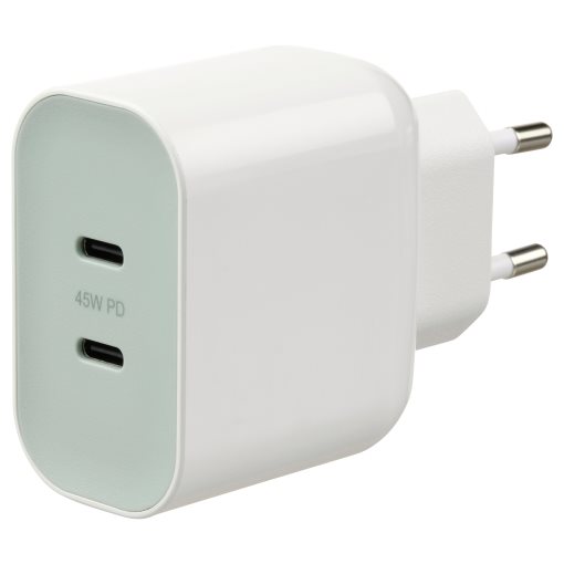 SJOSS, φορτιστής με 2 θύρες USB 45W, ταχείας φόρτισης, 805.744.38