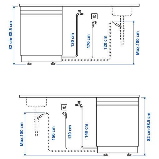 SÖDERBODA, εντοιχιζόμενο πλυντήριο πιάτων IKEA 500, 60 cm, 805.767.48