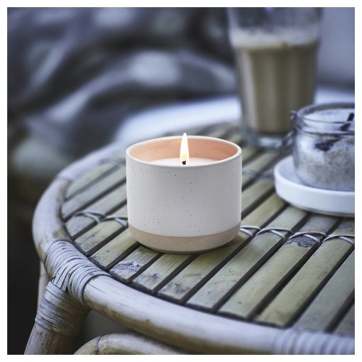 JÄMLIK, αρωματικό κερί σε κεραμικό βάζο/βανίλια, 25 ώρες, 805.943.04