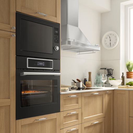 STENABY, φούρνος με αερόθερμο/λειτουργία air fry/πυρολυτικό, IKEA 700, 806.002.20