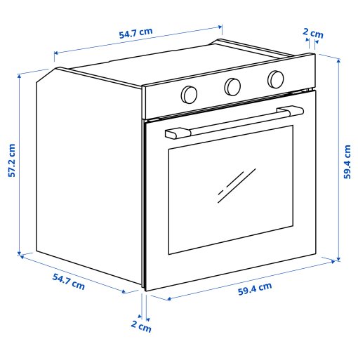 SPJUTBO, φούρνος με αερόθερμο, IKEA 300, 806.002.44