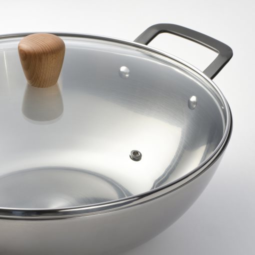 VARDAGEN, τηγάνι γουόκ με καπάκι, 32 cm, 806.048.45