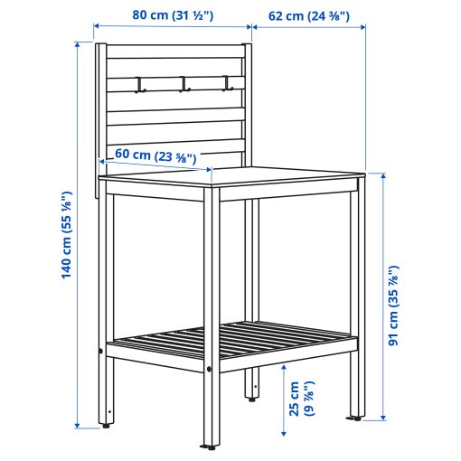 NÄMMARÖ, open kitchen unit/outdoor, 80x62 cm, 806.088.10