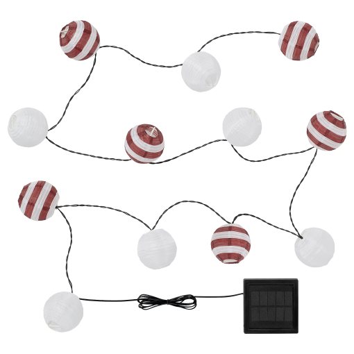 SOLVINDEN, ηλιακή γιρλάντα φωτισμού με ενσωματωμένο φωτισμό LED/12 λαμπτήρες, 806.151.70