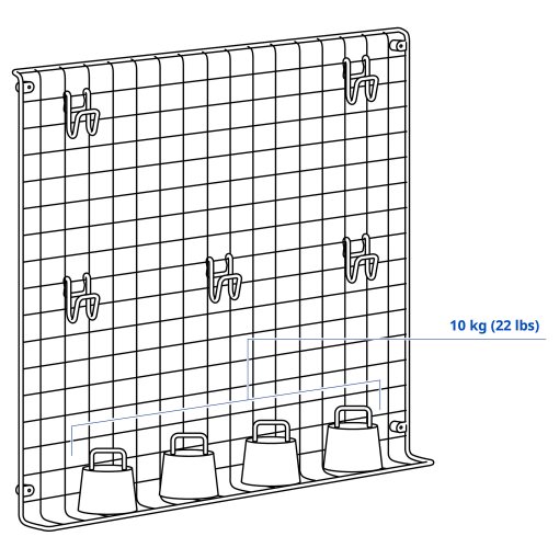 GREJIG, wall grid with rail, 58x59 cm, 806.334.90