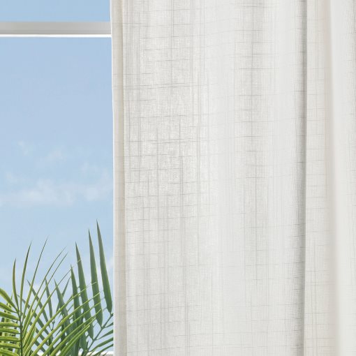 RITVA, curtains with tie-backs and heading tape/1 pair, 145x280 cm, 806.336.78