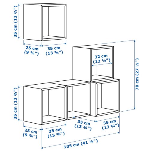 EKET, wall-mounted cabinet combination, 891.890.98