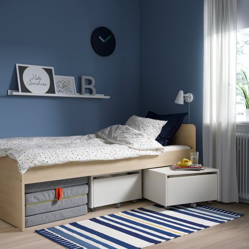 SLÄKT, bed frame with slatted bed base, 893.266.32