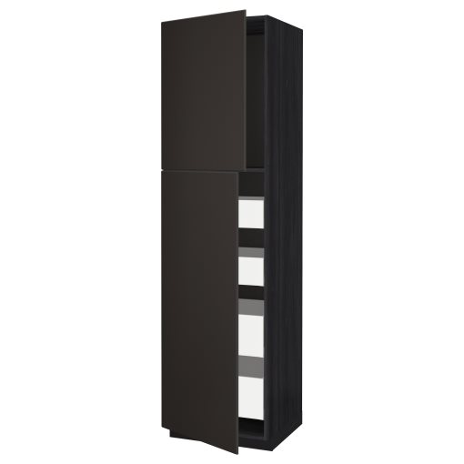 METOD/MAXIMERA, high cabinet with 2 doors/4 drawers, 60x60x220 cm, 894.589.29