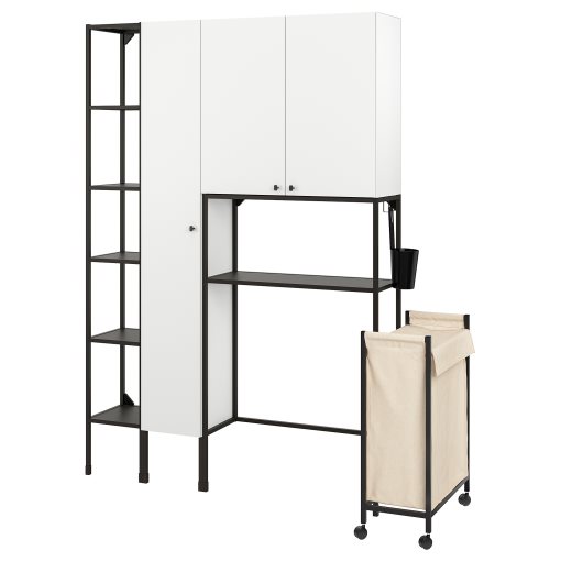 ENHET, σύνθεση αποθήκευσης για χώρο πλυντήριου, 80x32x204 cm, 894.779.23