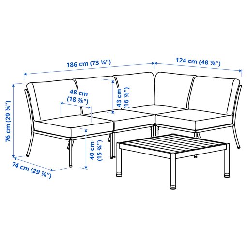 SEGERÖN, 3-seat conversation set, outdoor, 895.856.73