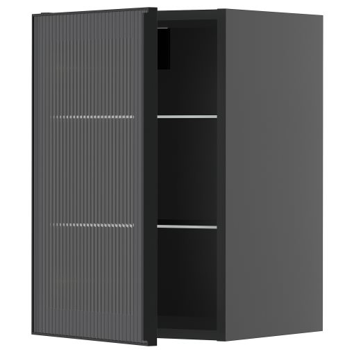 METOD, wall cabinet with shelves/glass door, 40x60 cm, 895.894.21
