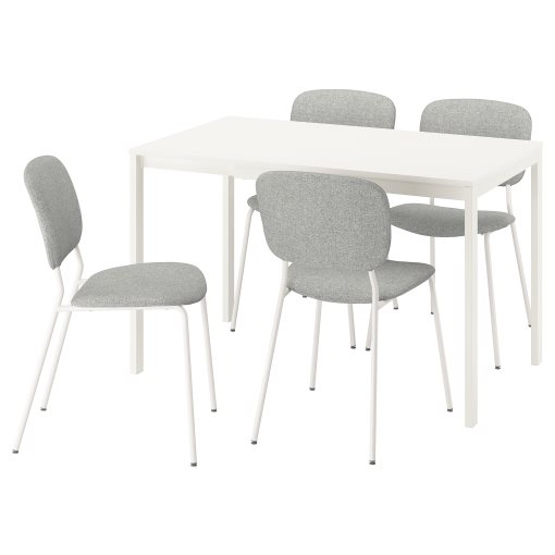 VIHALS, table and 4 chairs, 84/120x74 cm, 895.899.54